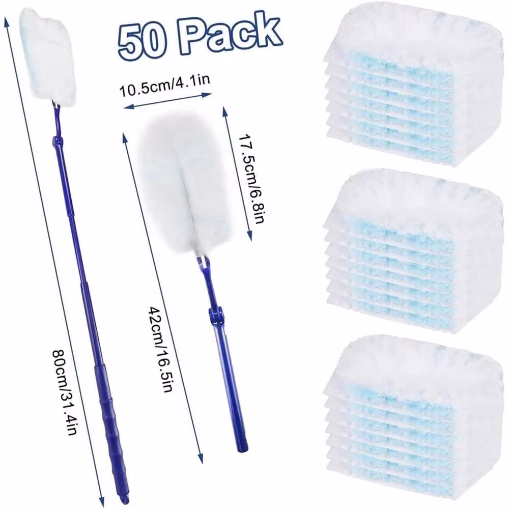Nordara 50-Piece Fluffy Duster Refill Heads in Blue – 2