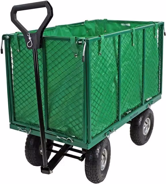 Kelvenix Heavy Duty Garden Cart Trolley in Green