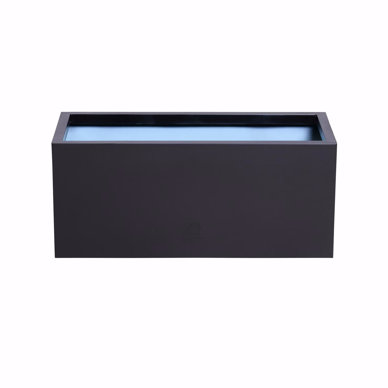 Primrose Gunmetal Black and Grey Galvanised Steel Rectangular Garden Planter Tub W: 100 cm, D: 40 cm, H: 40 cm – 2