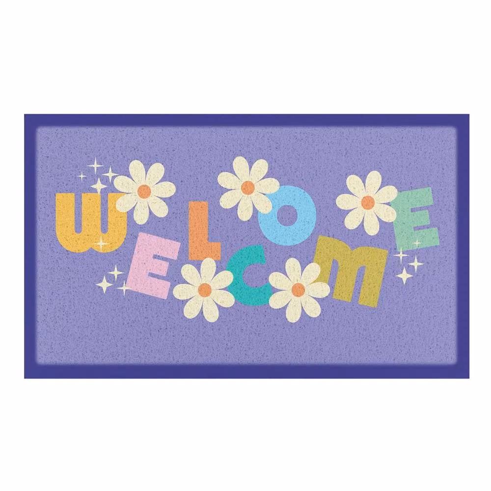 Artsy Mats Elizabeth Olwen Welcome Indoor/Outdoor Doormat in Purple, W/D/H: 70 x 40 cm – 2