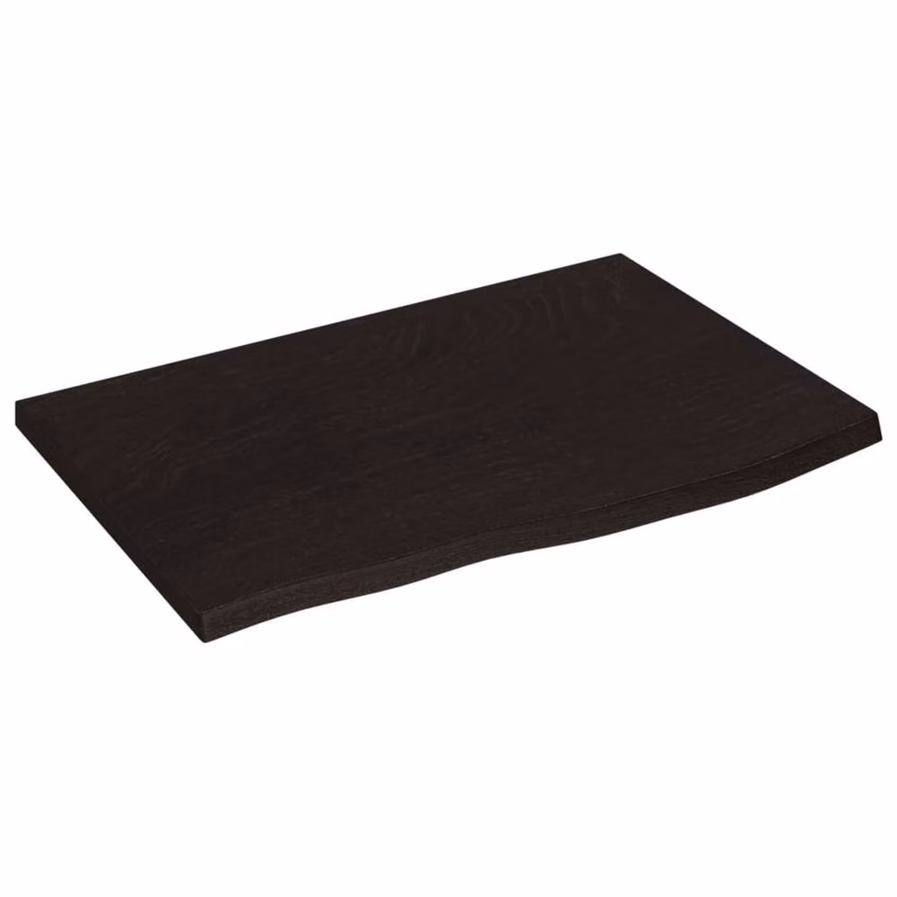 Berkfield Home Wall Mounted Rustic Oak Shelf in Dark Grey, W: 60 cm, D: 40 cm, H: 2 cm – 2