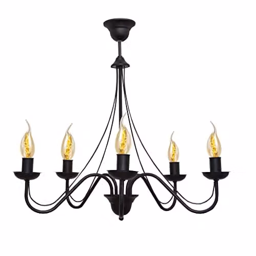 Netlighting Helam Malbo Multi Arm Pendant Ceiling Light Black W/D/H: 60 x 60 x 60 cm – 1