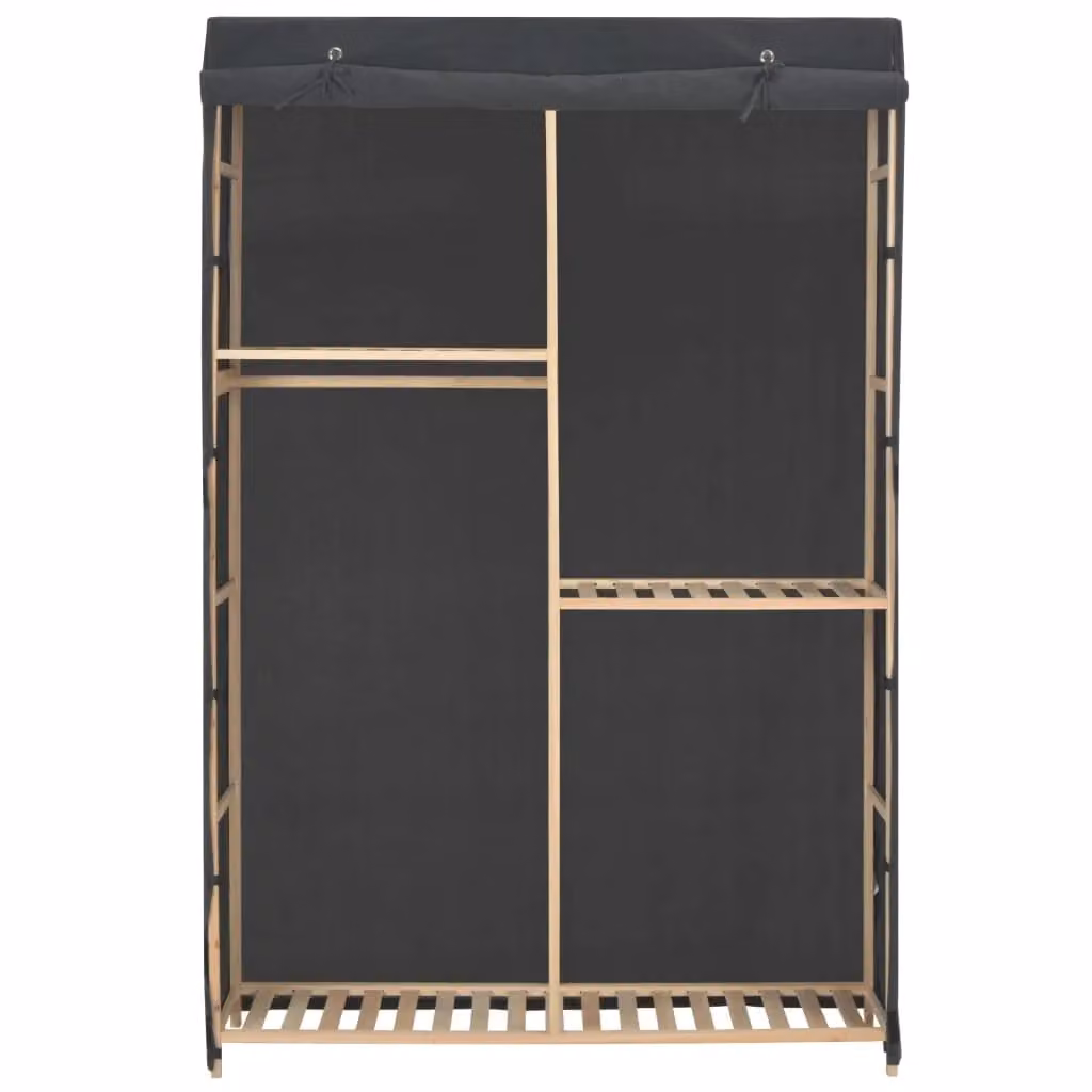 Berkfield Home 3-Tier Fabric Wardrobe in Grey, W/D/H: 110 x 40 x 170 cm – 2