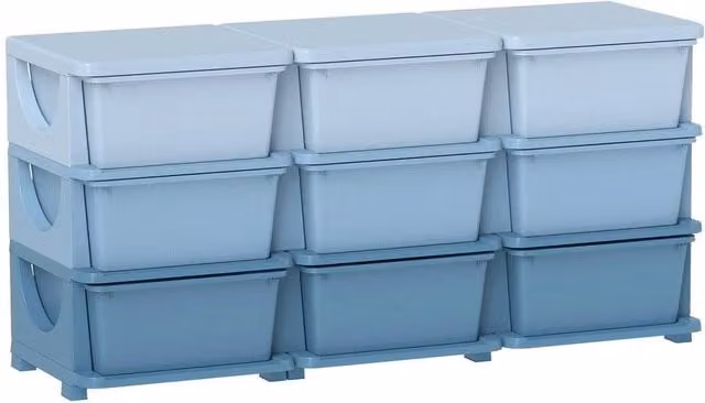 Havendro 3 Tier Storage Unit with Drawers, Blue – 1