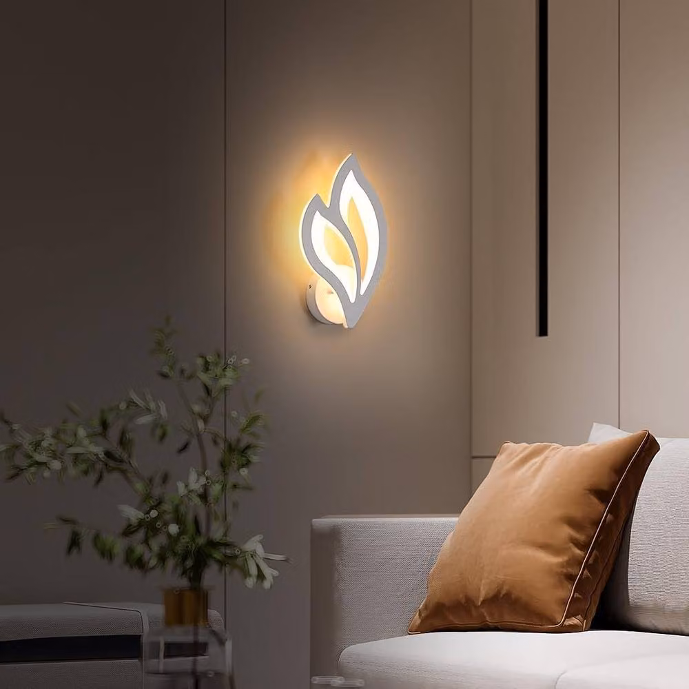 COMELY Modern Flower Shaped LED Wall Light, 13W Warm White 3000K, White – 2