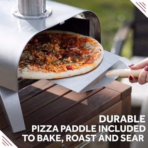 George Foreman Portable Dual Fuel Pizza Oven in Silver with Carry Bag and Paddle – 3