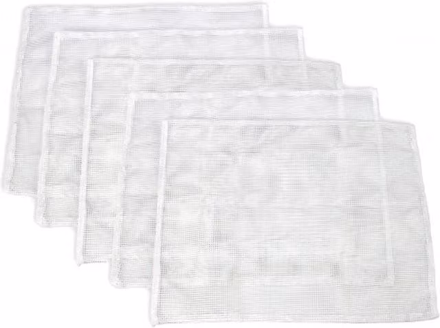 KuKoo White Nylon Mesh Fruit Press Straining Bags, 6 l