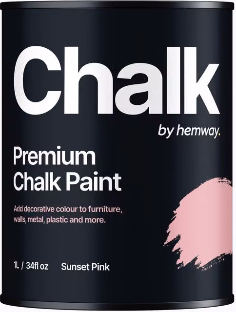 Hemway Chalk Paint Flat Matt in Sunset Pink, 1 l
