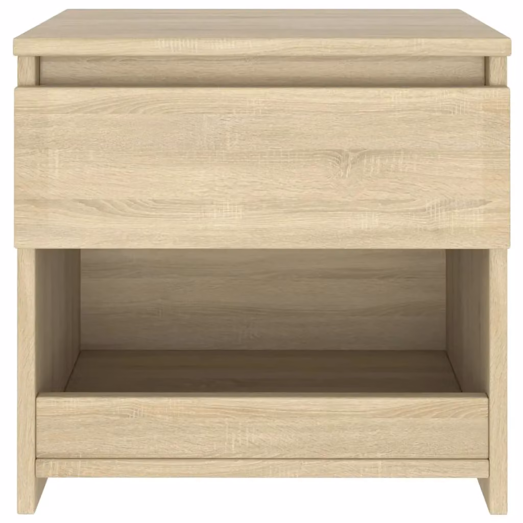 Berkfield Home Set of 2 Sonoma Oak Bedside Cabinets in Brown, W/D/H: 40 x 30 x 39 cm – 3