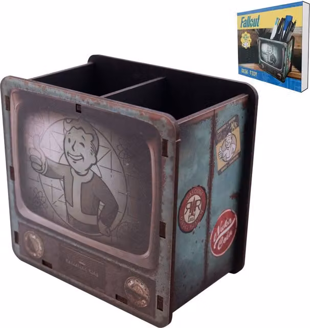 Fallout Metal Multi-Compartment Pen and Pencil Organiser in Grey