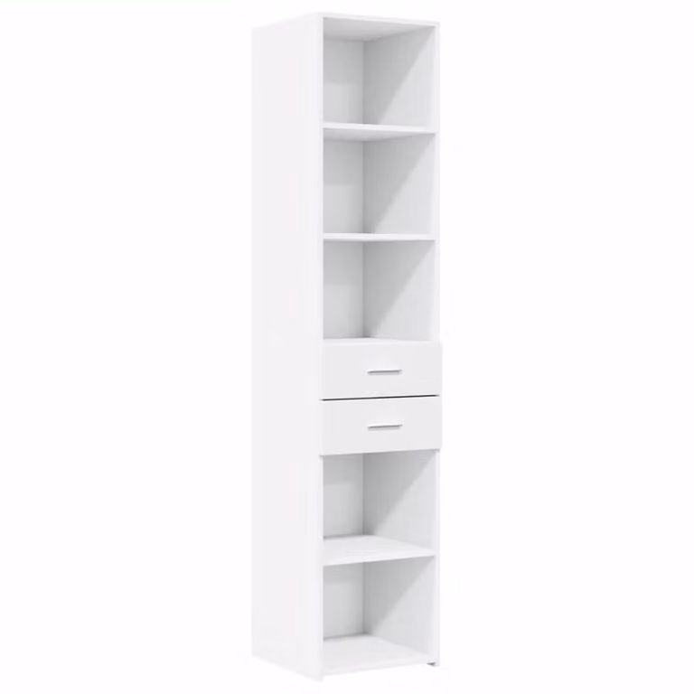 Berkfield Home Modern White Matt Highboard W/D/H: 40 x 42.5 x 185 cm