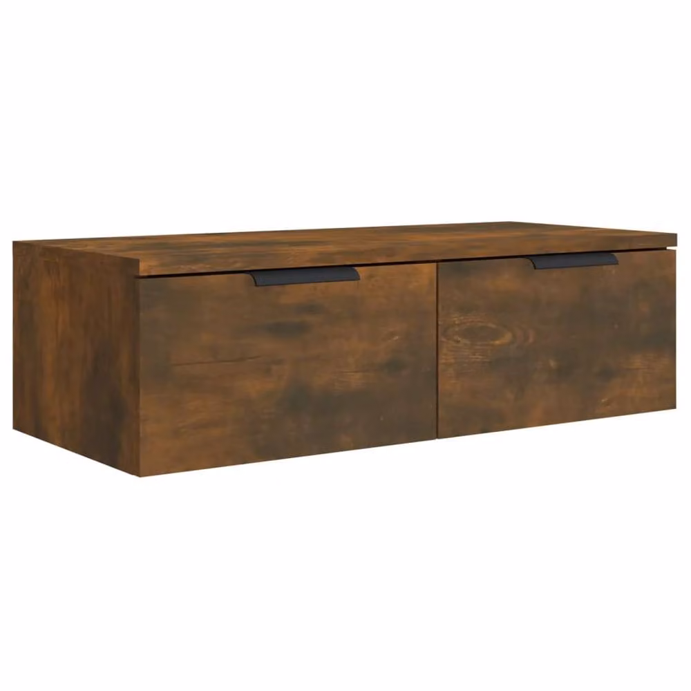 Berkfield Home Smoked Oak Wall Cabinet in Brown, W/D/H: 68 x 30 x 20 cm – 2