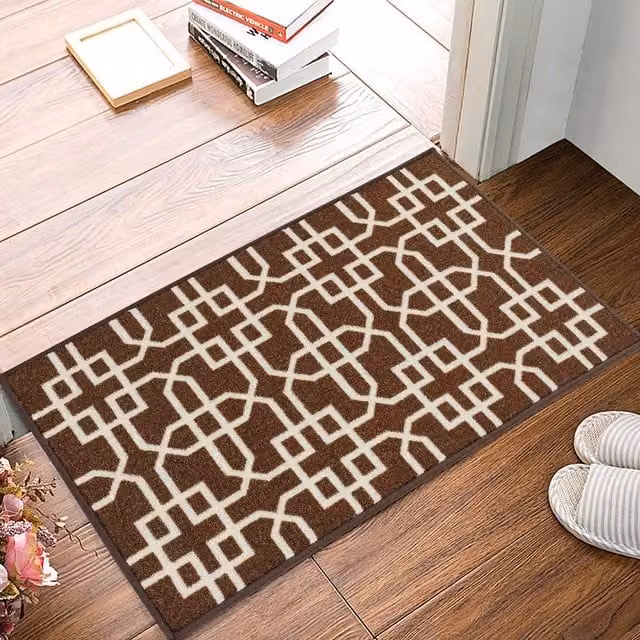 Smart Living Siam Heavy Duty Non Slip Hallway and Kitchen Door Mat, Dark Brown, W: 67 cm, L: 120 cm – 1