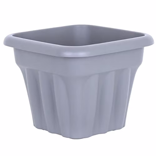 Wham Grey Plastic Square Planter, 33 cm