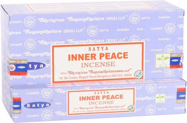 Satya Inner Peace Floral Incense Sticks, 12 Pack, Purple