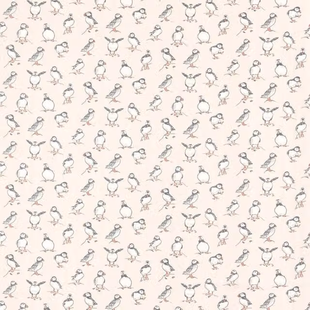 Clarke & Clarke Atlantic Fabric in Blush Pink