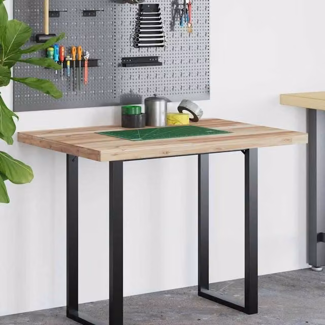 Berkfield Home Versatile Solid Wood Acacia Desk Top in Brown, W: 100 cm, D: 70 cm, H: 4 cm – 1