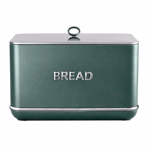 Tower Renaissance Airtight Metal Bread Bin, Green, 16L Capacity – 1