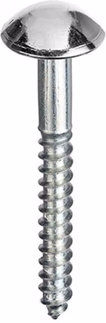 Unifix Silver Chrome Plated BZP Dome Top Mirror Screws, 8G, Box of 100
