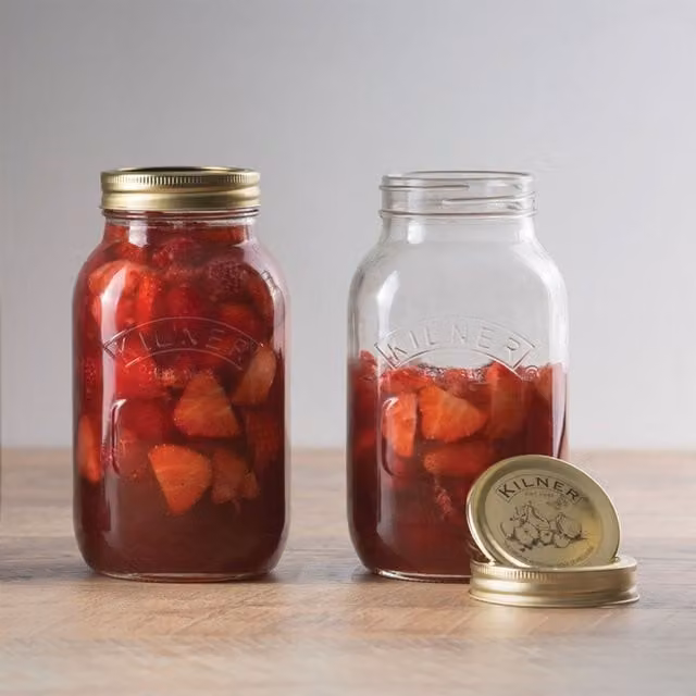 Kilner Transparent Glass Preserve Jar with Screw Lid