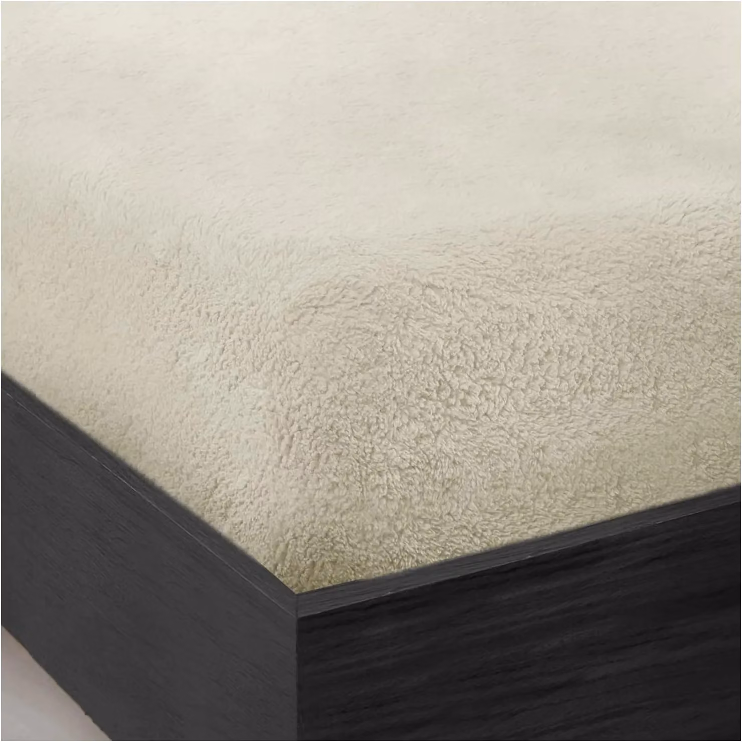 Smart Living Luxury Teddy Bear Fleece Fitted Sheet in Beige, W/D/H: 90 x 200 cm – 2