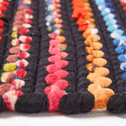 Homescapes Bohemian Style Handwoven Multi-Colour Chindi Kilim Hallway Runner, W: 66 cm, L: 200 cm – 7