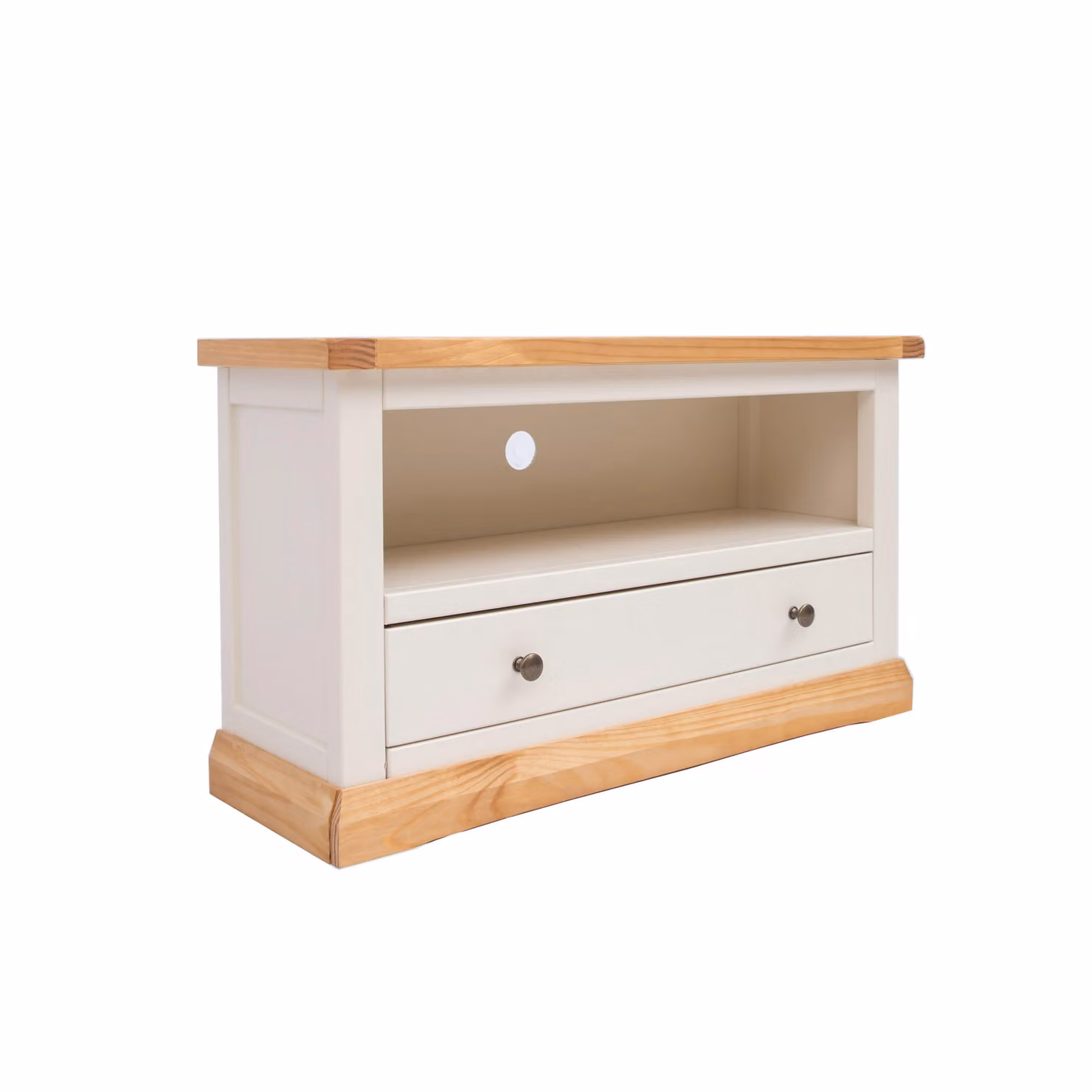 Cabinet Bits Trevi 1 Drawer TV Stand in White Waxed Pine – 2