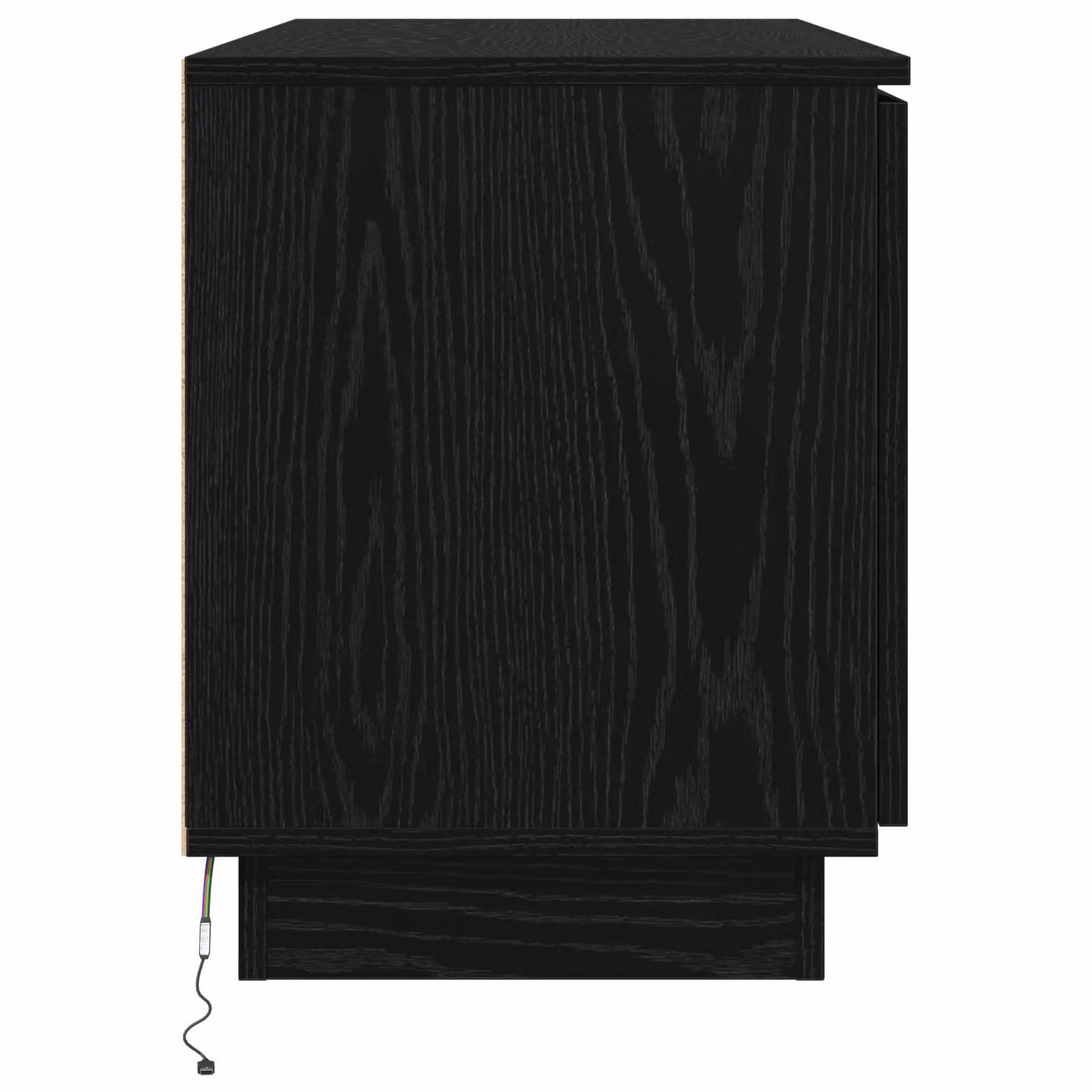 Berkfield Home Modern Black TV Cabinet in Engineered Wood W/D/H: 100 x 38 x 49 cm – 4