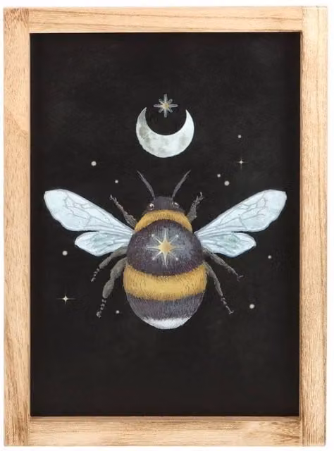 Something Different Bee Framed Art Print in Black and Multicolour, W: 35 cm, H: 25 cm – 1