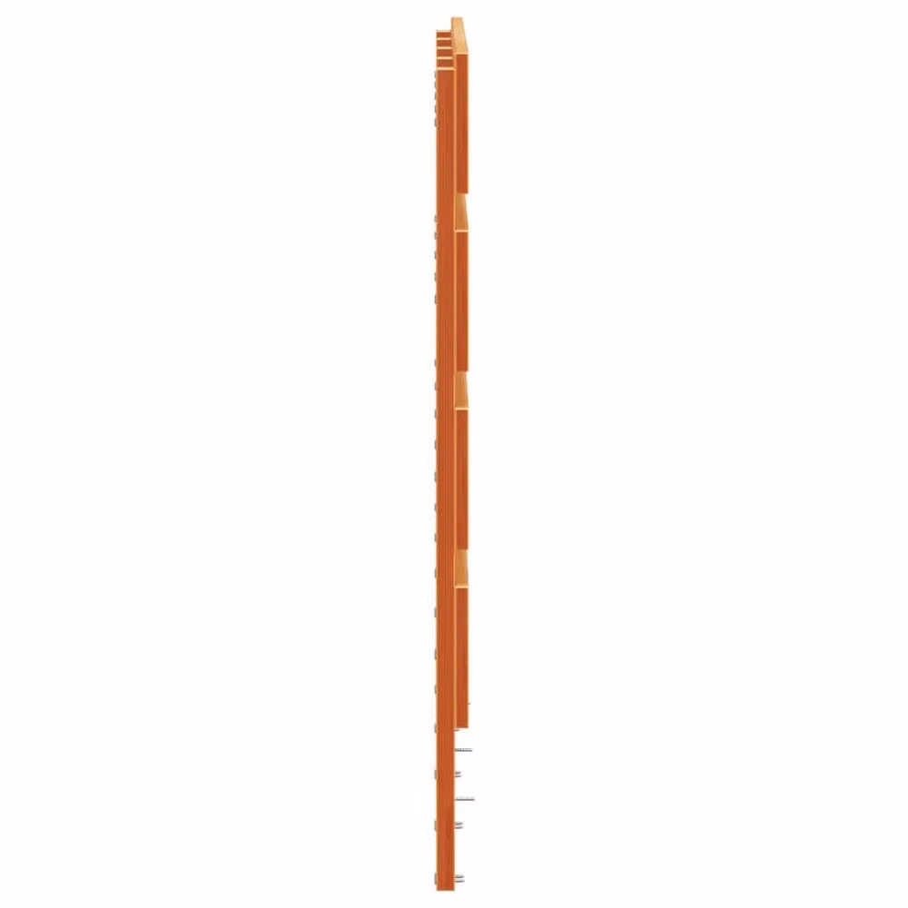 Berkfield Home Waxed Brown Solid Pine Wood Headboard W: 135.5 cm, H: 80 cm, D: 3 cm – 4