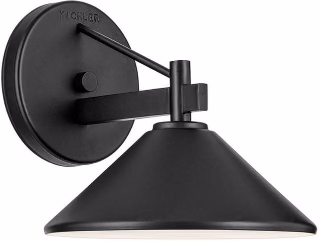 Netlighting Ripley Small Black Metal Wall Mounted Garden Lantern IP44 – 1