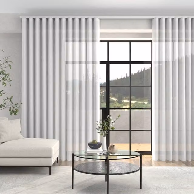 Terrys Juliette White Voile Made To Measure Wave Curtains