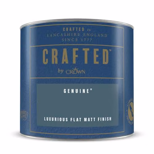 Crown Crafted Genuine Dead Matt Emulsion Paint Tester Sample, Blue, 125ml – 4