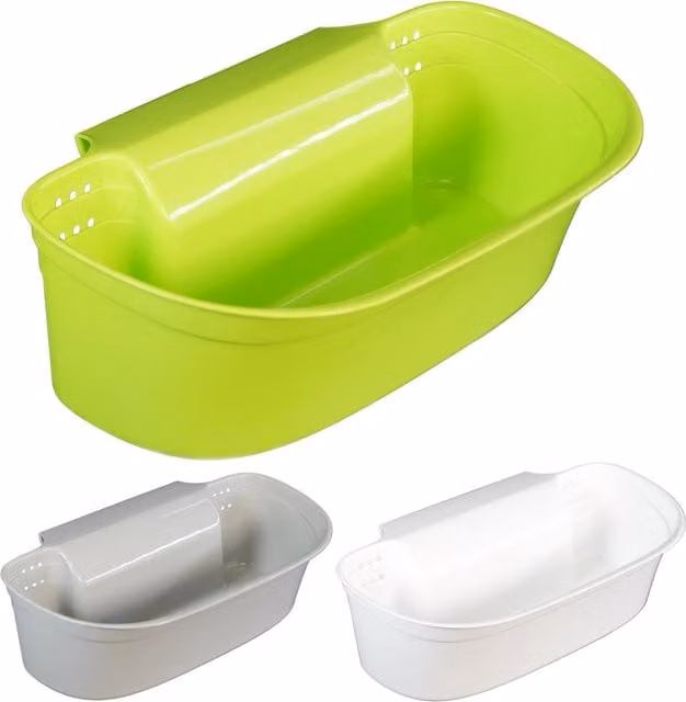 Geezy Green Kitchen Hanging Waste Bin with Flip Lid, 1.5 l