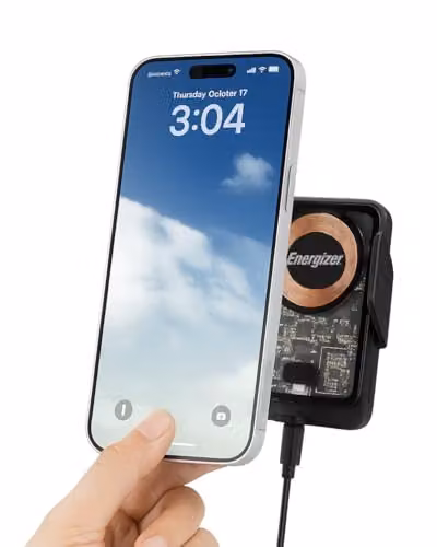 Energizer Black Magnetic QI Wireless In-Car Charger for iPhone and Android Smartphones