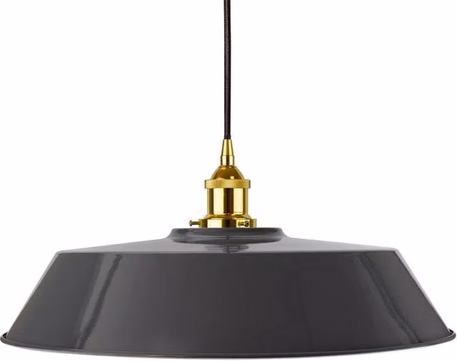 SE Home Chancery Round Suspended Pendant Light in Slate Grey, Gold and Black