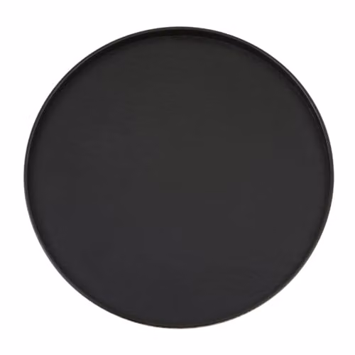 Premier Housewares Large Black Solid Fir Wood Circular Decorative Tray, W/D/H: 33 x 33 x 2 cm – 2
