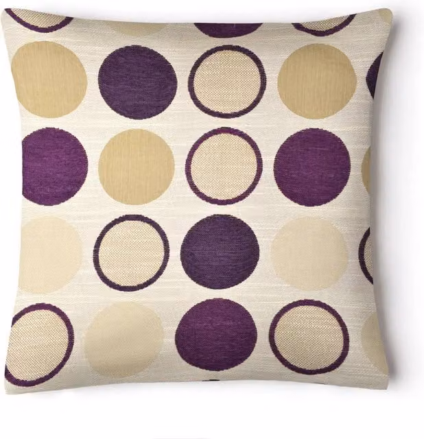 Intimates Idaho Filled Cushion in Purple Chenille and Cotton, W/D/H: 56 x 56 x 56 cm