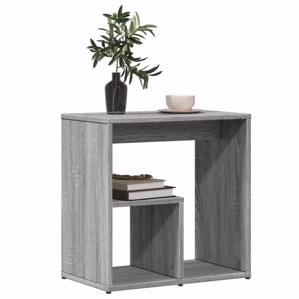 Berkfield Home Set of 2 Grey Sonoma Side Tables in Engineered Wood W/D/H: 50 x 30 x 50 cm – 4