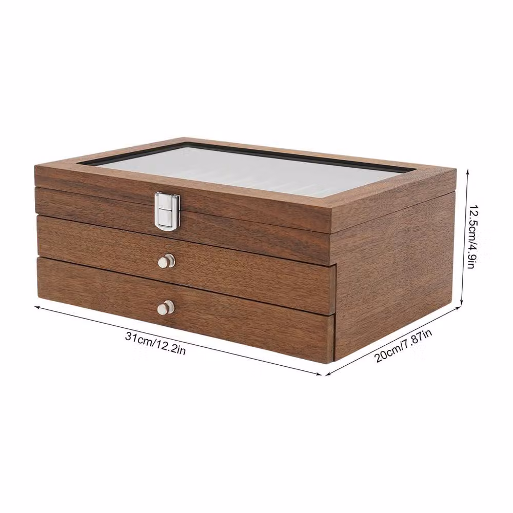 Havendro Brown Walnut Wood Fountain Pen Display and Storage Case – 2