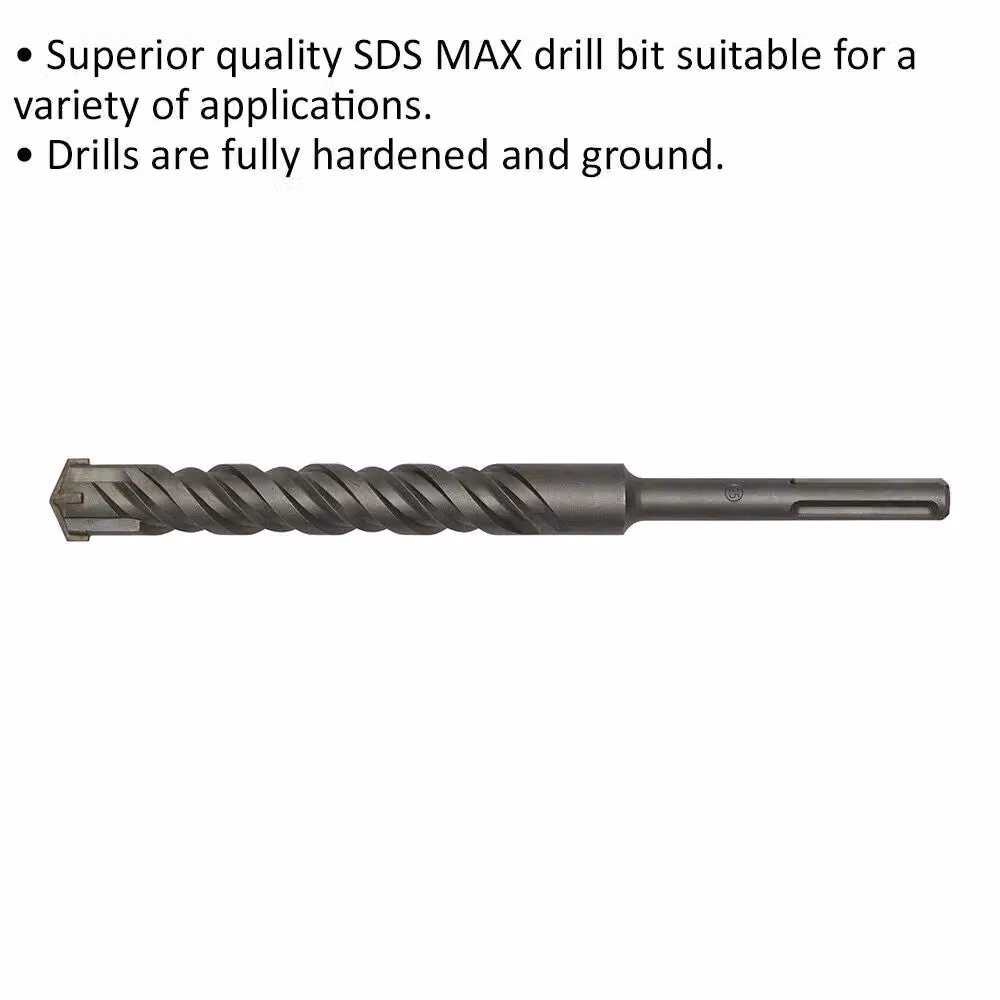 Loops SDS Max Masonry Drill Bit, Grey and Multicolour, Diameter: 35 mm, Length: 370 mm – 2