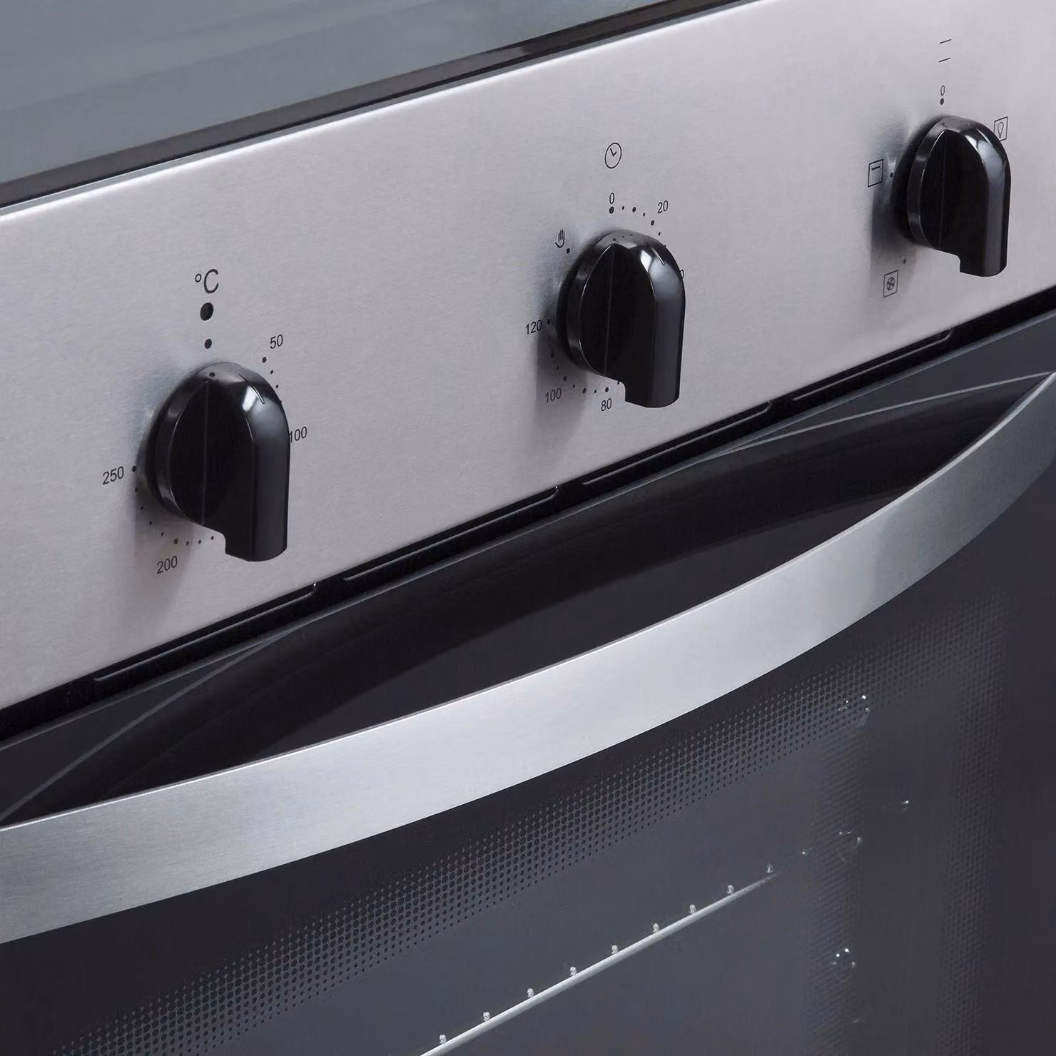 SIA SO111SS Silver and Black Stainless Steel Built In Single Electric True Fan Oven – 4