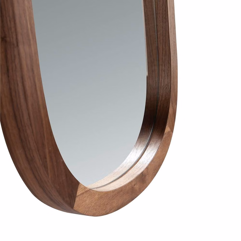 Angel Cerda Modern Oval Wall Mirror in Brown, W/H: 150 x 40 cm – 5