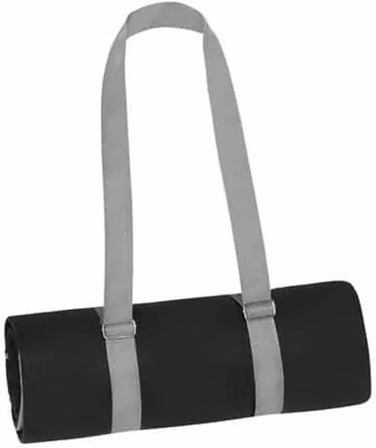 James and Nicholson Plain Black Water Repellent Picnic Blanket – 1