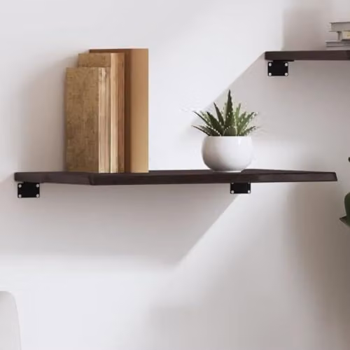 vidaXL Wall Shelf in Brown Oak, W/D/H: 60 x 40 x 2 cm – 2
