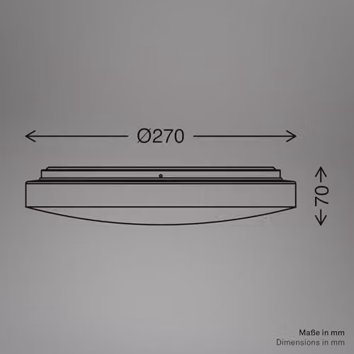 Briloner LED Bathroom Ceiling Light, Warm White, IP54, White, W/D/H: 27 x 27 x 6.5 cm – 6