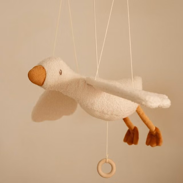 Little Dutch Flying Goose White Organic Textile Hanging Decoration – 1
