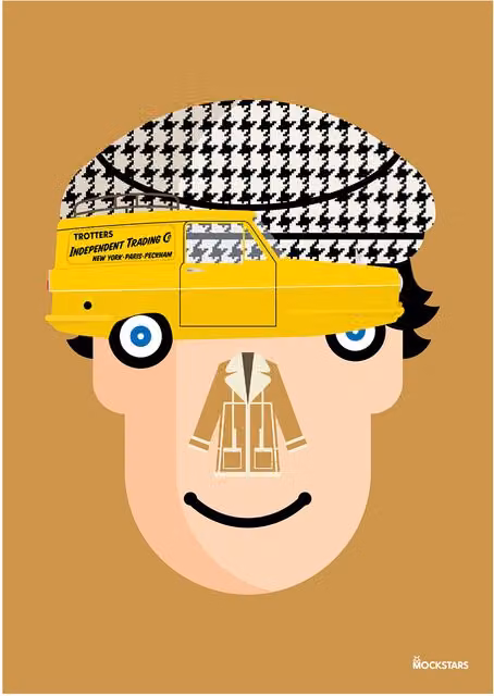 Mockstars Del Boy Retro Art Print, Multicolour, A2