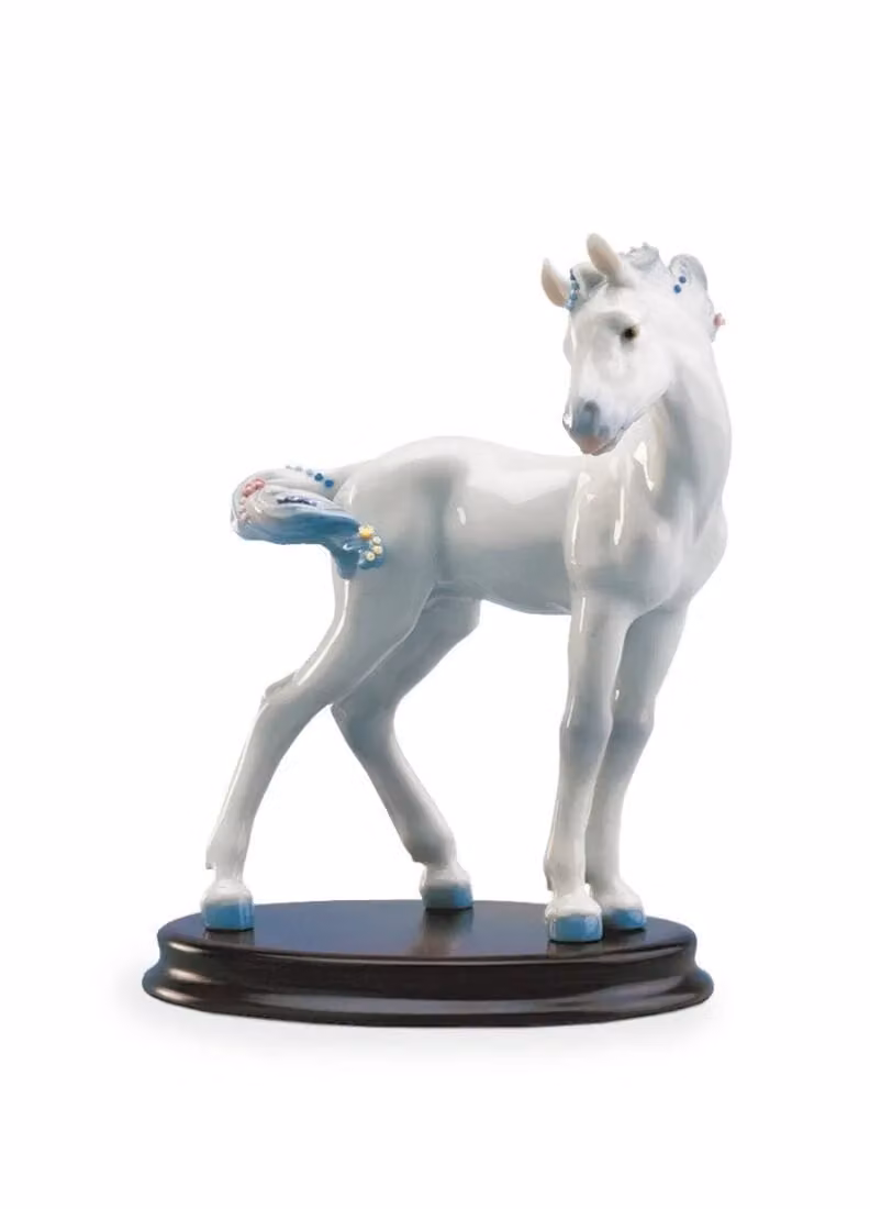 Lladró The Horse White Porcelain Figurine