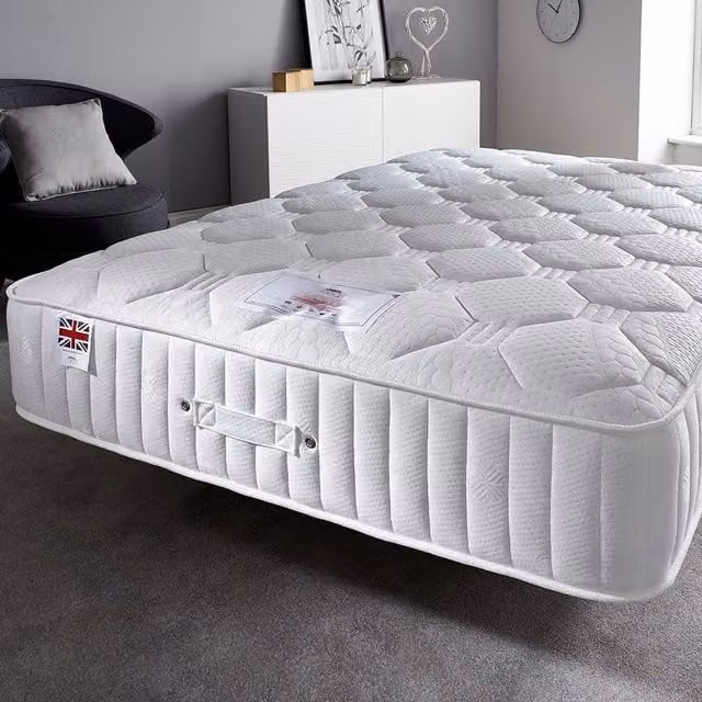 Somnior Beds Ltd Pressure Relief Comfort Pocket Spring Mattress, White, W: 200 cm, D: 200 cm